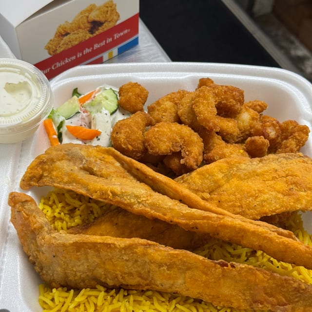 Whiting & Shrimp Basket.